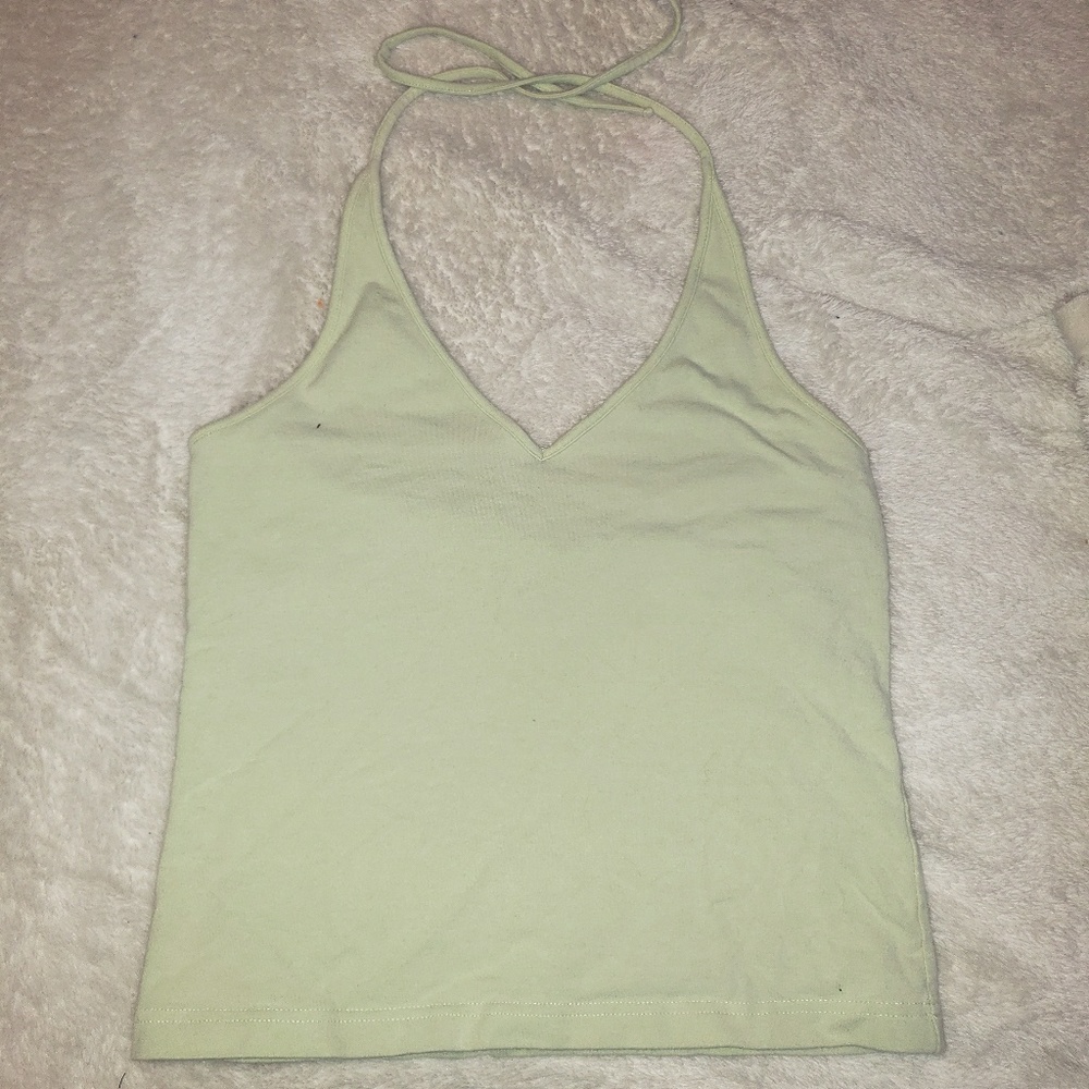Pale Green Tie Tank Top